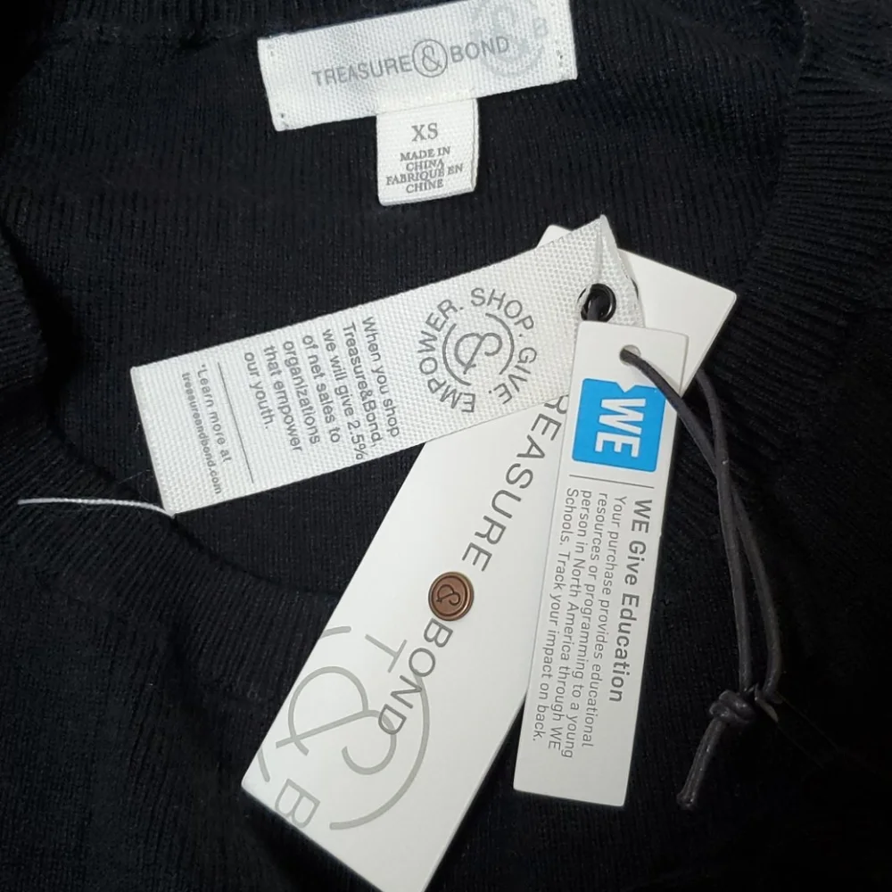 NWT Treasure & Bond Roll Cuff Ribbed Sweater